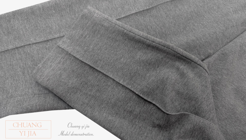 創e家團體服-國小運動服-麻灰配黃 褲腳