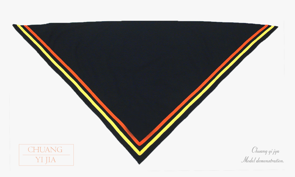 創e家團體服-童軍領巾 黑配黃橘邊