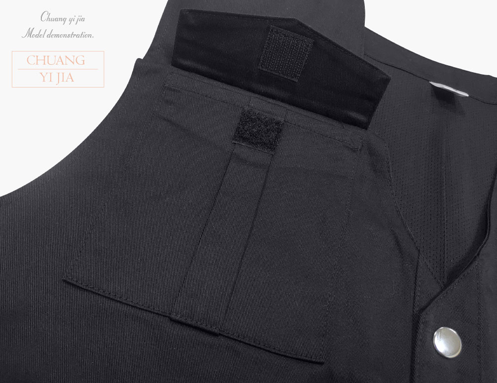 創e家團體服-多口袋工作背心 訂製款 釘釦款 黑色 口袋