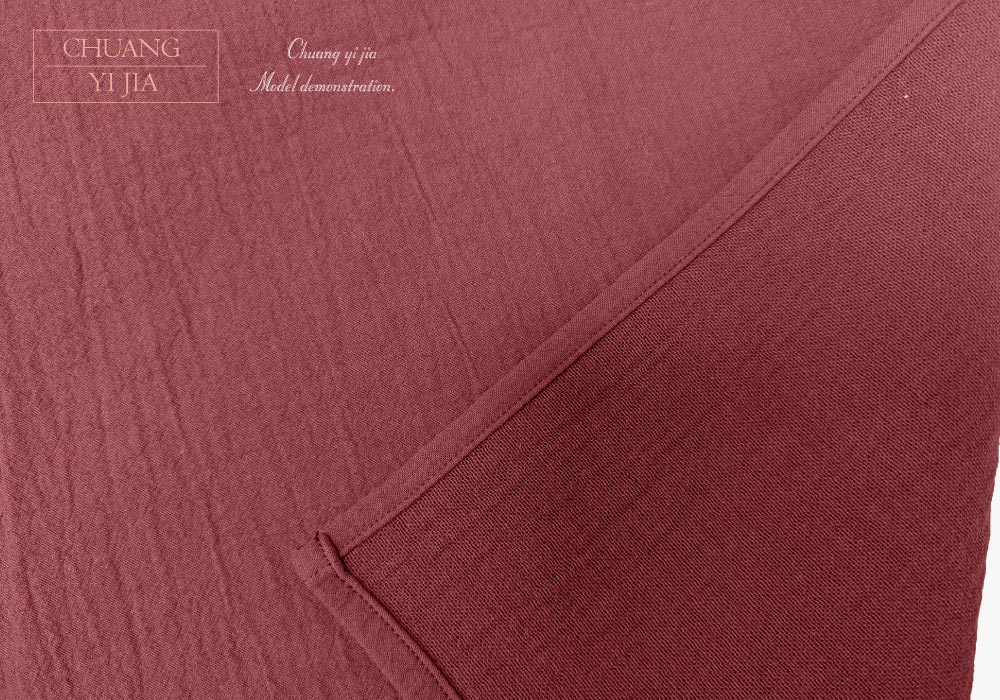 創e家團體服-半截圍裙 酒紅|厚雙層棉布|收邊