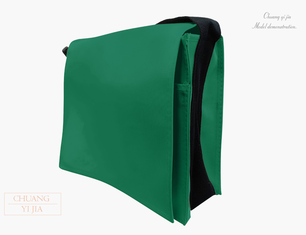 創e家團體服-大書包斜背包訂製-綠色黑帶