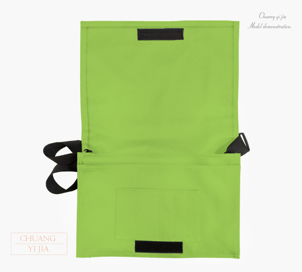 創e家團體服-國中書包斜背包訂製-螢光綠黑帶