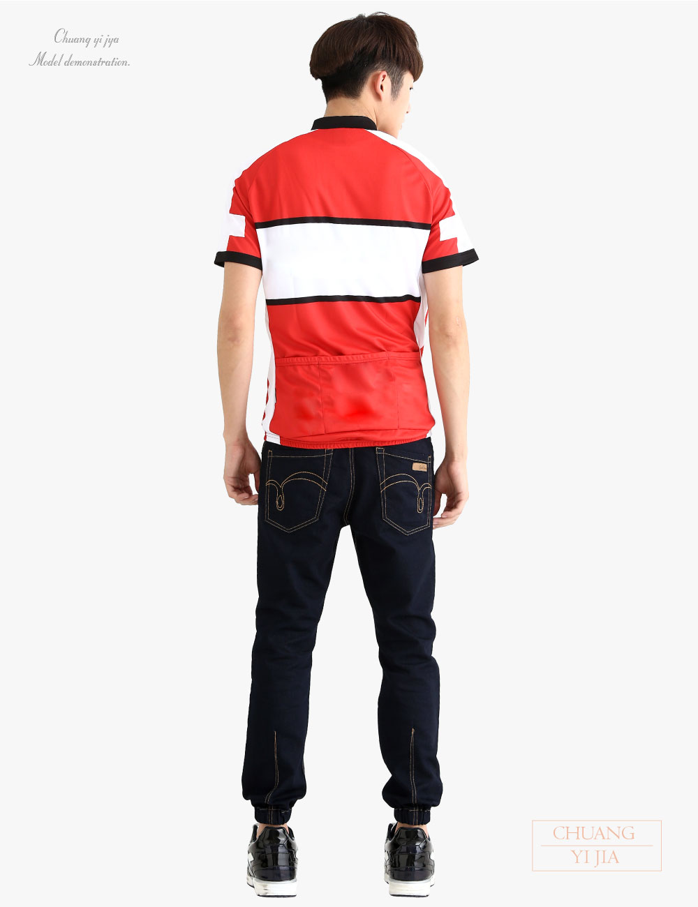 創e家團體服-自行車衣 訂製款 紅配白黑