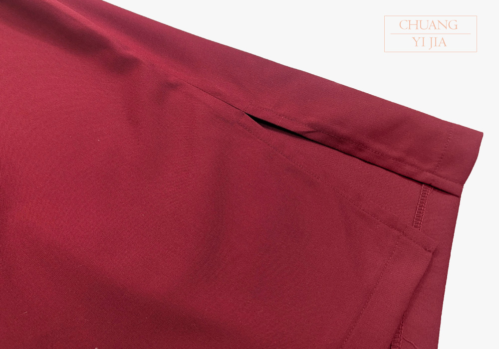 創e家團體服-港式餐飲服 五分袖 紅/黑 下擺開衩