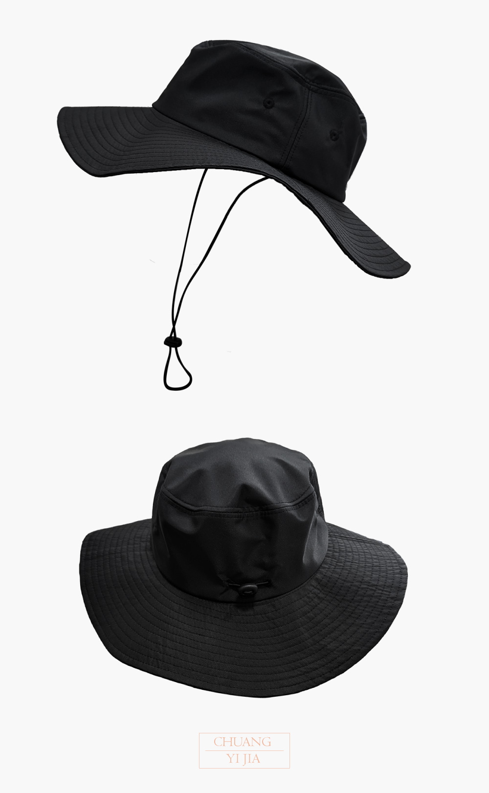 創e家團體服-賞鳥帽-黑 多角度