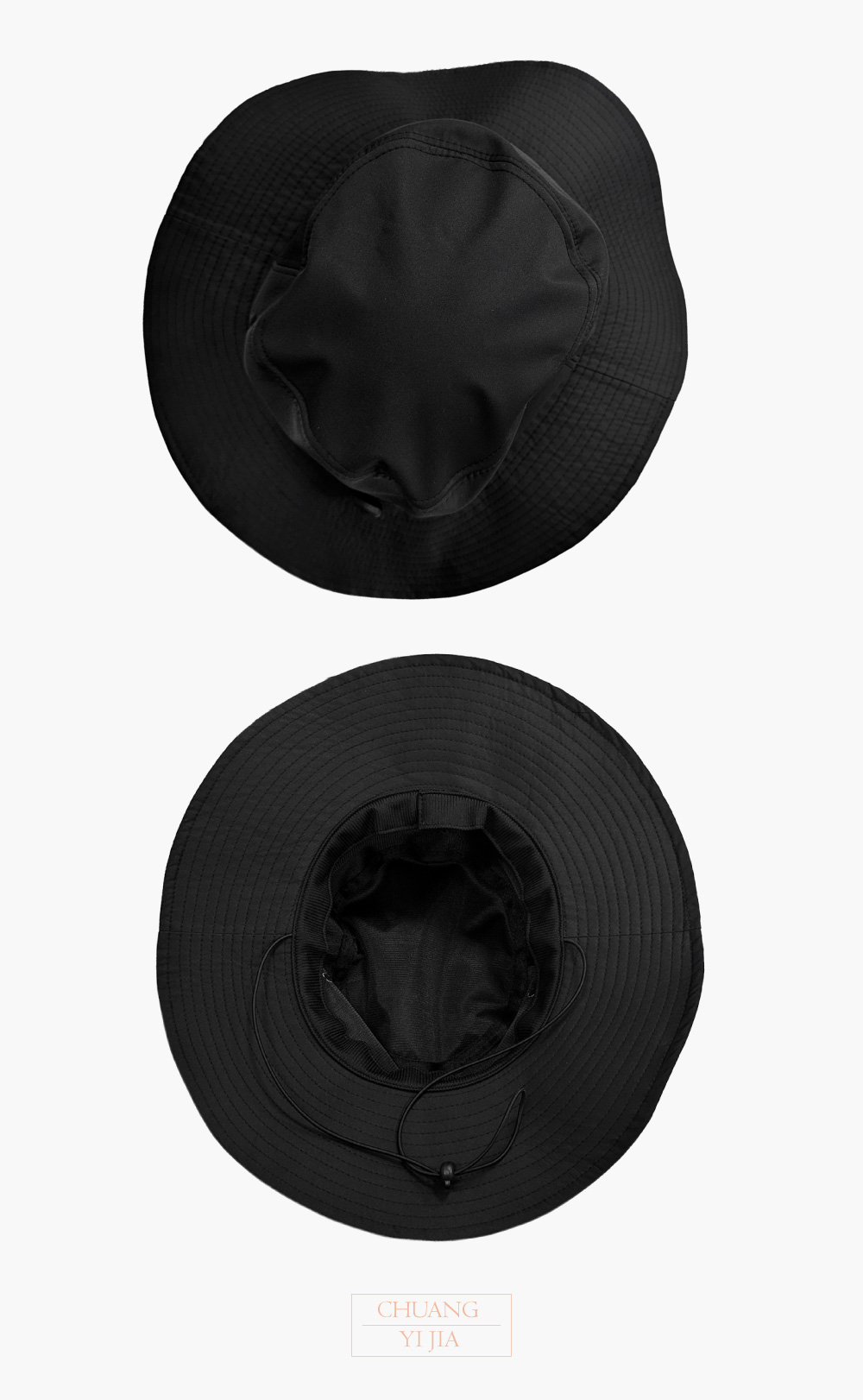 創e家團體服-賞鳥帽-黑 上方+內側