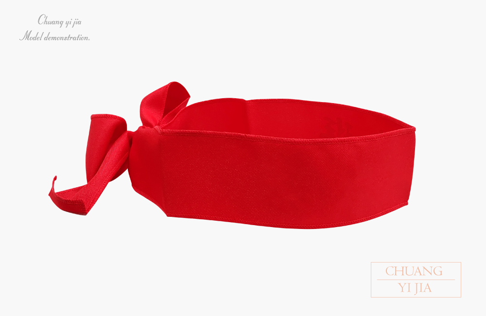 創意家團體服-必勝 頭巾布條-素面紅