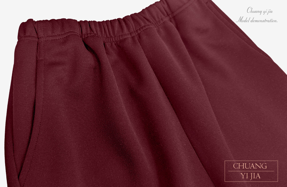 創e家團體服-校服制服 白配暗紅 褲腰斜袋