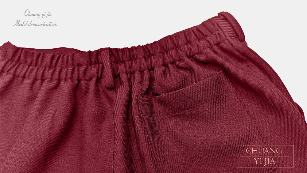 創e家團體服-校服制服短袖  白配紅 褲子背面貼袋