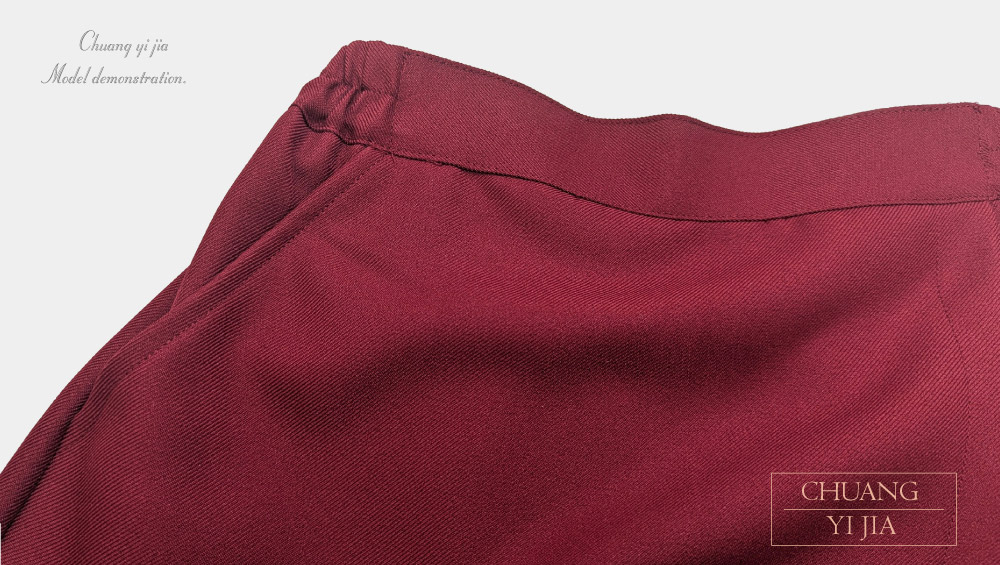 創e家團體服-校服制服短褲裙-白配暗紅 褲裙側邊斜袋