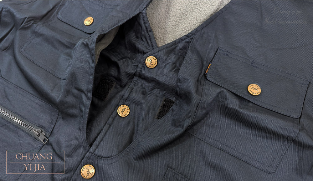 創e家團體服-珍珠裡背心-前胸大口袋