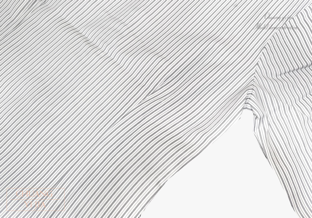 創意家團體服-專櫃襯衫訂製|長袖 白條紋黑-背面腰線