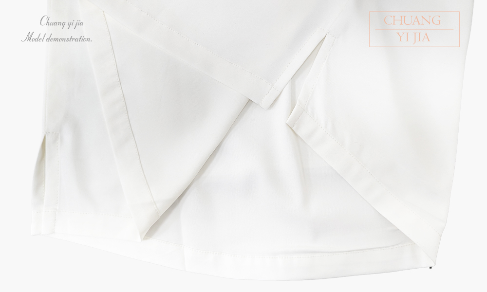 創意家團體服-專櫃襯衫訂製｜七分袖 米白-下擺