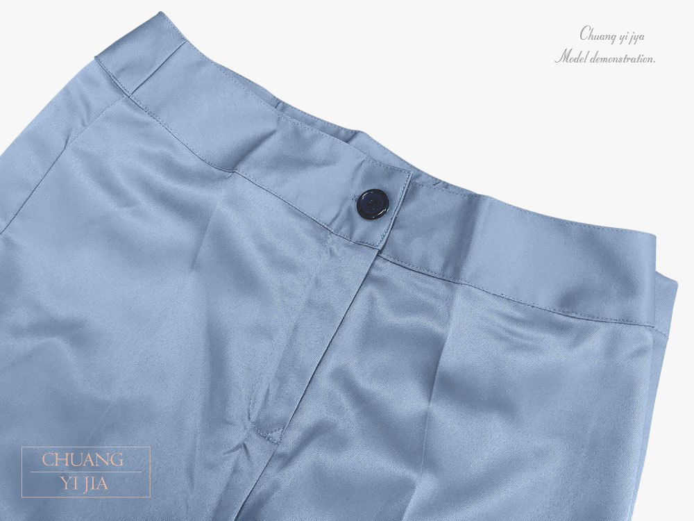 台灣創意家服飾團體服-專櫃褲裝 訂製 女款長褲 藍灰