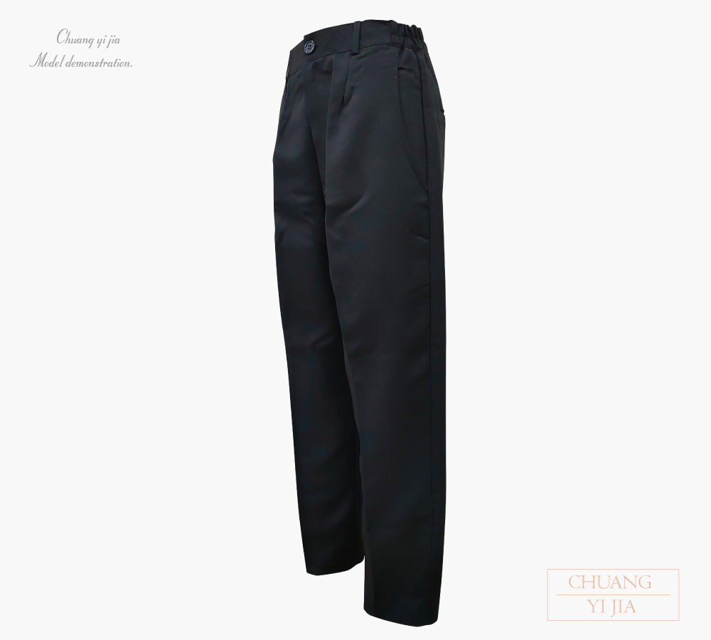 台灣創意家服飾團體服-工作褲 訂製 黑色-側面