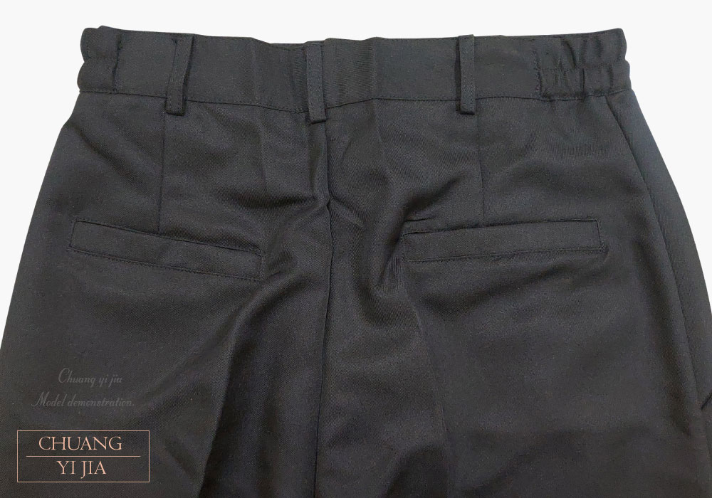 台灣創意家服飾團體服-工作褲 訂製 黑色-背面褲腰