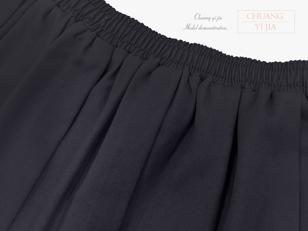創e家團體服-合唱團服 百褶裙 素面黑-裙腰