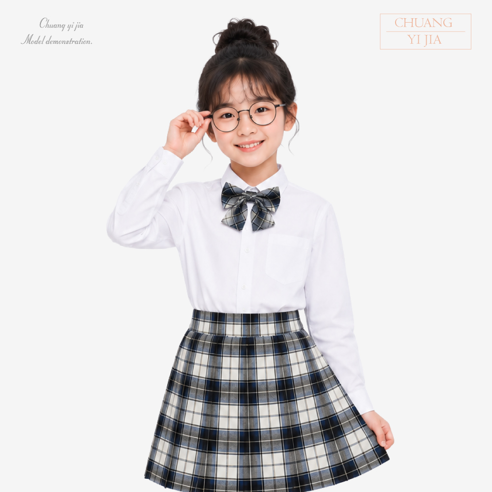創e家團體服-音樂會表演制服｜學院風百褶裙-正面示意