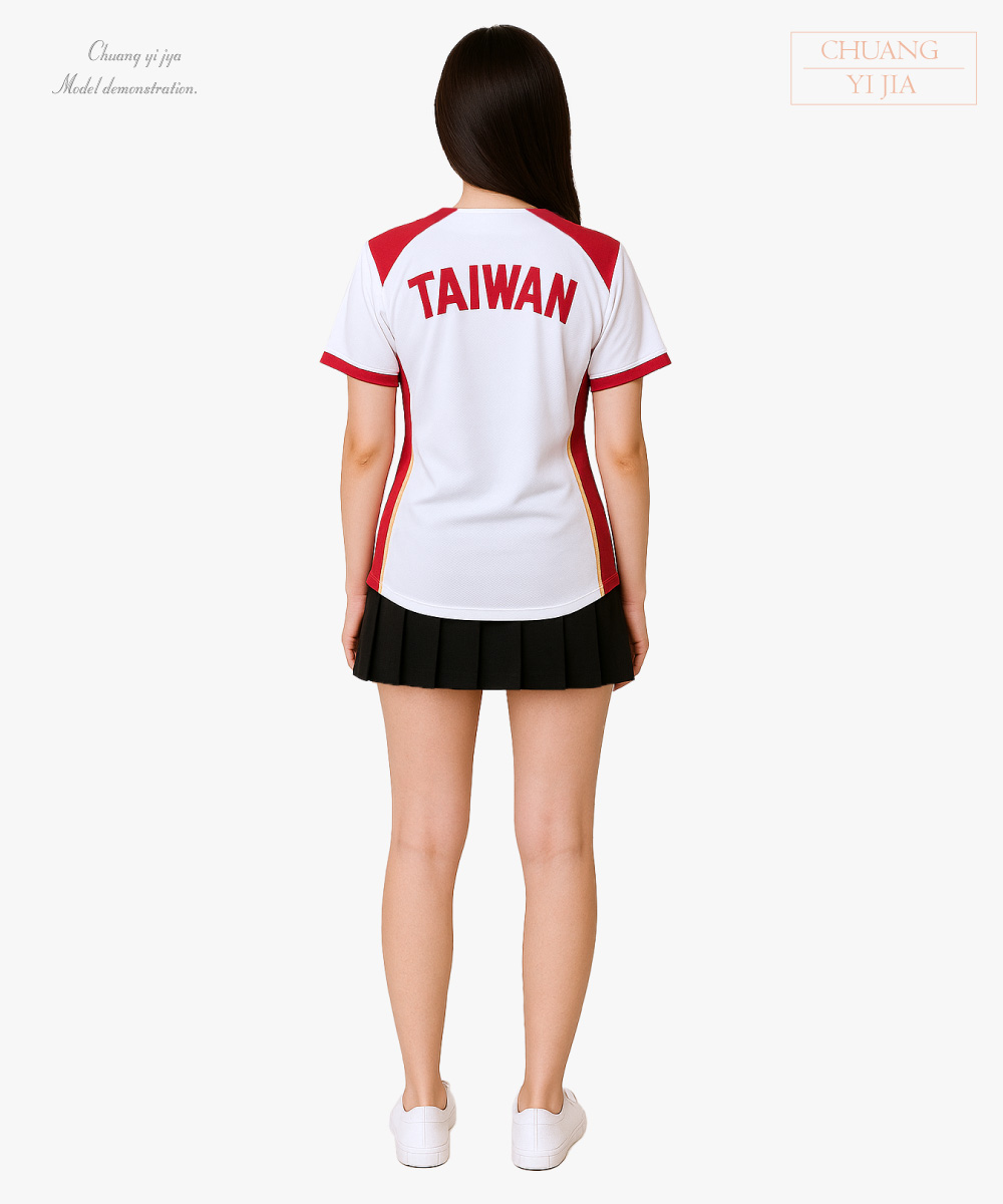 創e家團體服-棒球服昇華訂製款-中性修腰版-背面