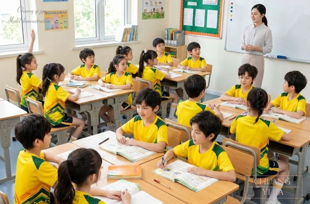 創意家團體服-國小班服訂製 熱昇華全彩排汗款 滿版印刷設計-情境示意