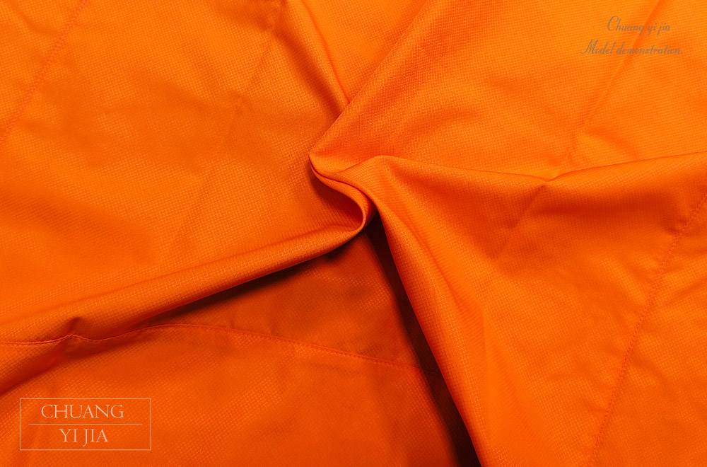 創e家團體服-透氣連帽背心- 橘色 面布