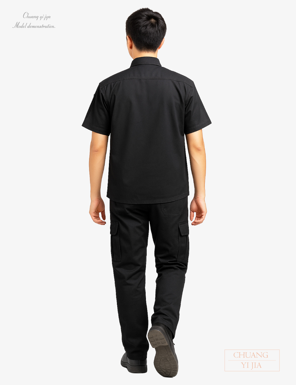 創e家團體服-工作服短袖訂製款-黑