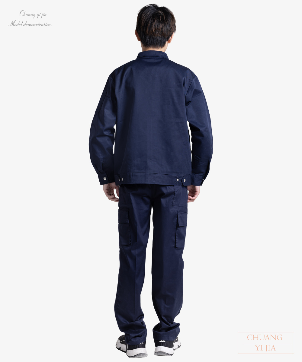 創e家團體服-工作外套 工作服訂製 丈青 背面