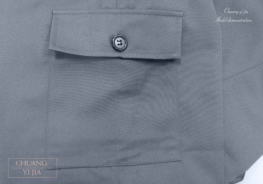 台灣創意家服飾團體服-工作褲 訂製 灰色-腰側口袋