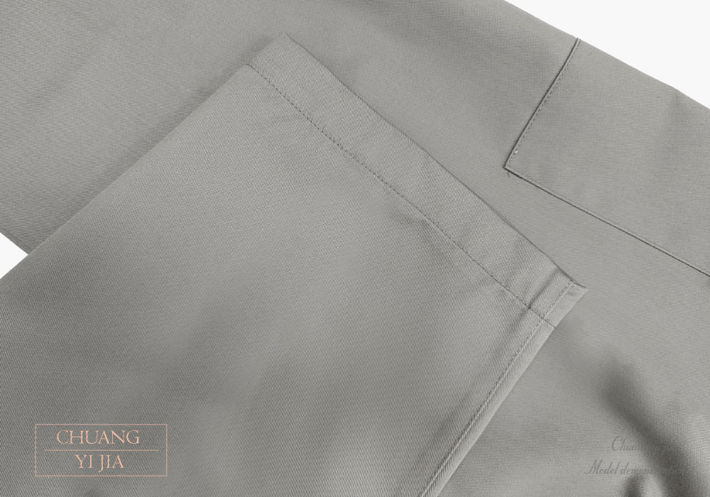 台灣創意家服飾團體服-工作褲訂製-灰色-褲腳